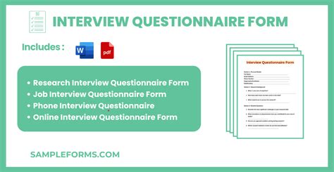 Image result for Interview Questionnaire Form