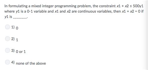 Image result for Constraint Programming vs Mixed Integer Programming
