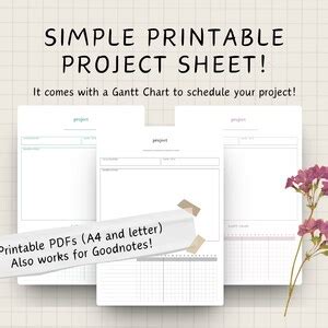 Image result for Printable Project Sheet with Design