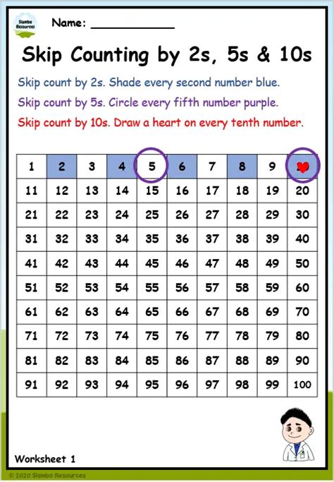 Image result for Skip Counting Patterns Worksheet
