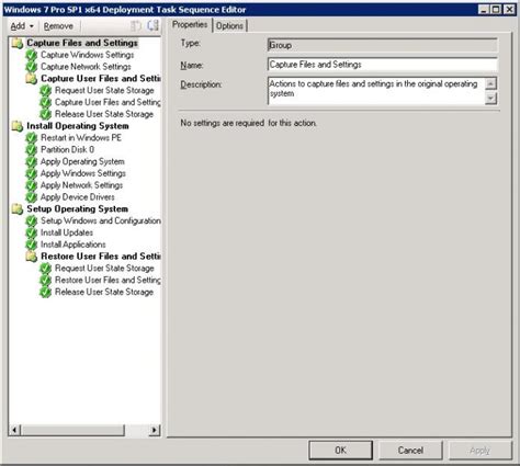 Toradh íomhá ar Task Sequence Editor UI