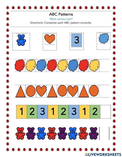 Image result for ABCD Pattern Worksheet