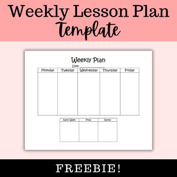 Weekly Lesson Plan Template Download に対する画像結果