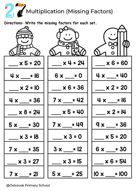 Toradh íomhá ar Mathematics for 3rd Grade Worksheets
