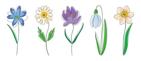 Toradh íomhá ar Line of Spring Flow'rs