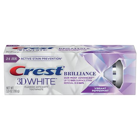 Crest 3D White Brilliance Teeth Whitening Toothpaste, Vibrant ...