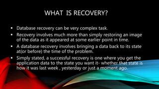 Image result for Database Recovery in DBMS with Example