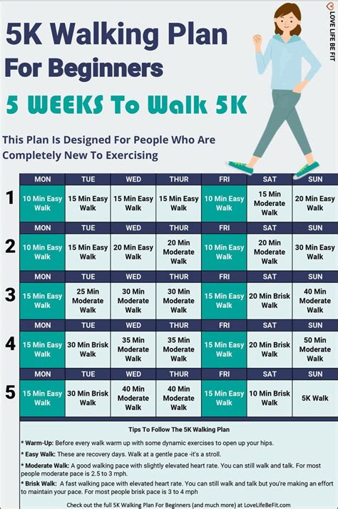 Image result for Walking Program Chart