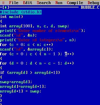 Image result for C Programming Bubble Sorting