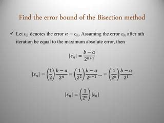 Image result for Error Analysis of Bisection Method
