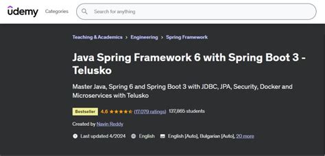 Java Spring Boot Course in Udemy に対する画像結果