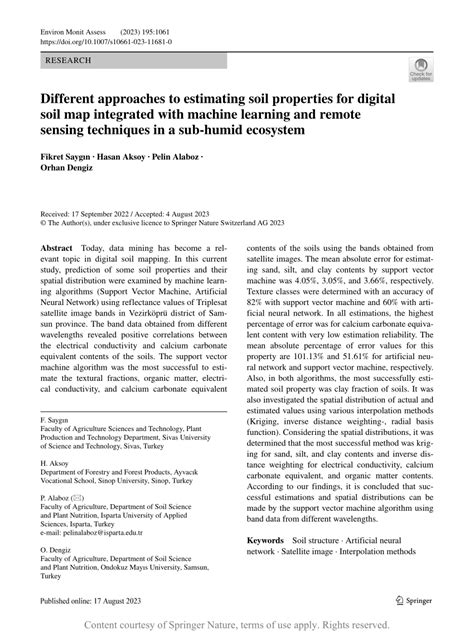 Soil Survey Deep Learning Computer Vision に対する画像結果
