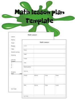 Toradh íomhá ar Lesson Plan Template Bilingual Math