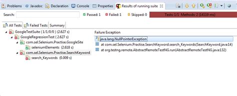 Null Pointer Exception in Java Selenium に対する画像結果