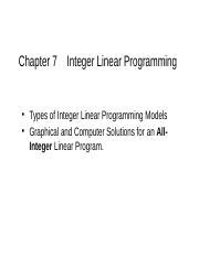 Image result for Type of Integer Linear Programming
