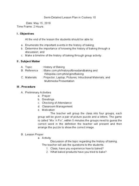 Image result for Lesson Plan Sample for Demo