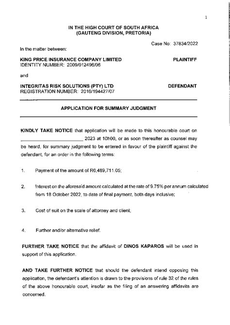 Toradh íomhá ar Summary Judgment Example
