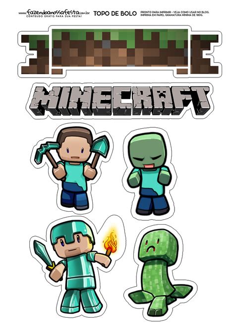 Image result for Minecraft Printed Topper