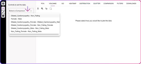 Transcriptomics Volcano Plot に対する画像結果