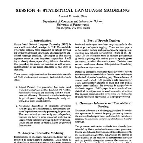 Statistical Language Modeling に対する画像結果