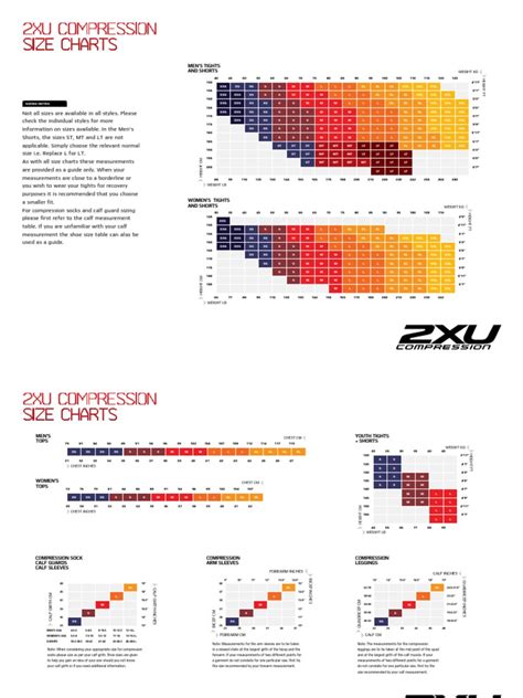 Image result for 2XU Compression Size Chart
