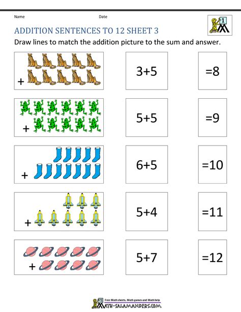 Image result for Printable Math Addition Worksheets