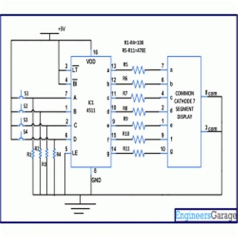 Toradh íomhá ar Bcd to 7 Segment Display Encoder