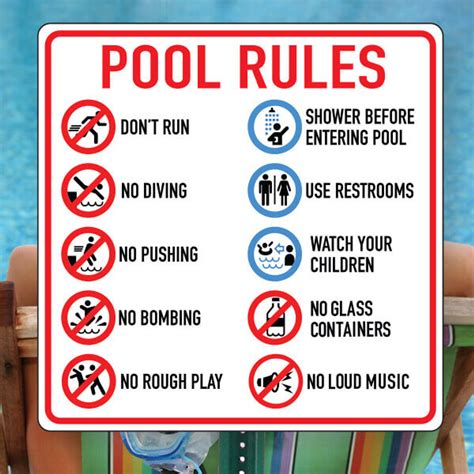 Pool Rules Sign に対する画像結果