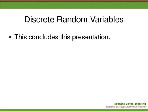 Image result for Discrete Random Variables PowerPoint