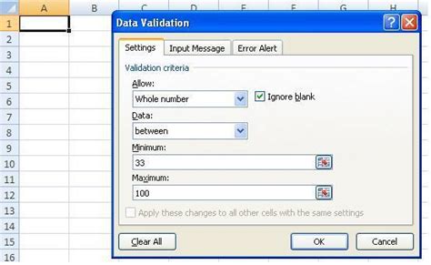 Image result for Excel Data Input Rule