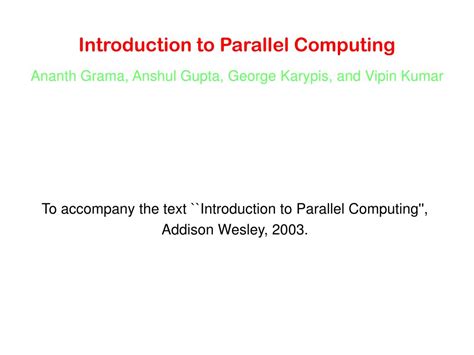 Image result for Parallel Computing PPT