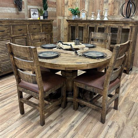 Image result for Rustic Stone Top Dining Table Round