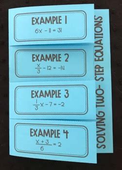 Image result for Two-Step Equations Foldable
