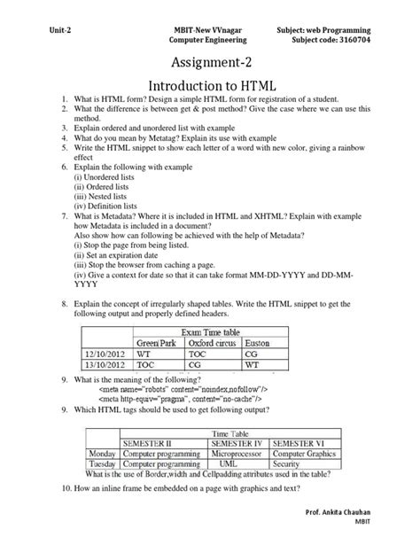 HTML Code Assignment に対する画像結果