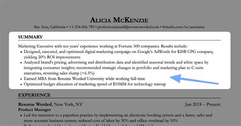 Image result for Good Introduction Examples for Resume