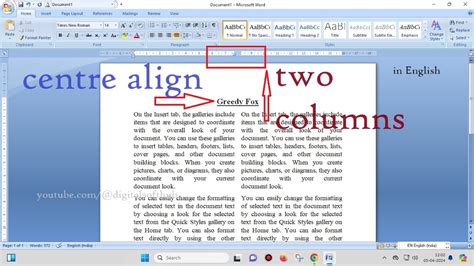 Toradh íomhá ar Word Two-Column Layout