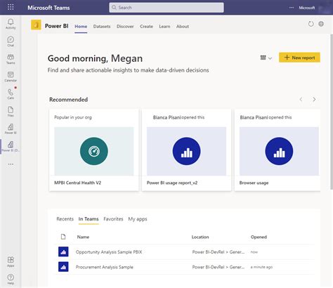 Image result for Teams Add Power Bi App