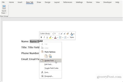 Image result for Picture Examples of Dynamic Forms Layout in Word Document
