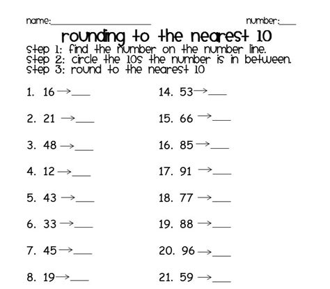 Image result for 3rd Grade Math Worksheets Rounding