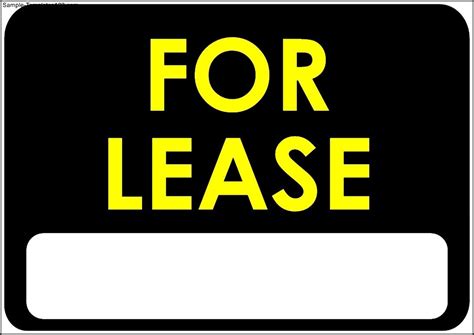For Lease Sample Signage に対する画像結果