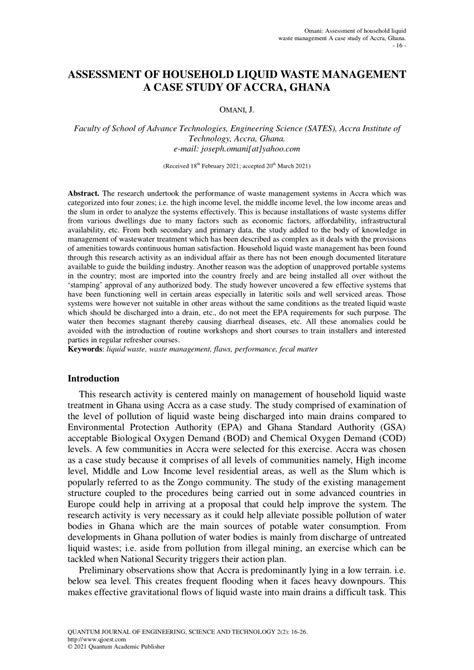 Image result for Liquid Waste Management Problem Analysis