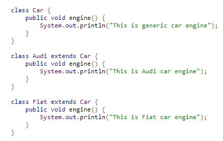 Image result for Runtime Polymorphism Example in Java