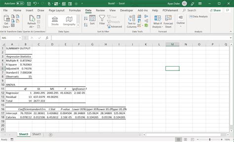 Image result for Regression Output Excel