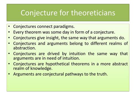 Image result for Conjecture Definition Math