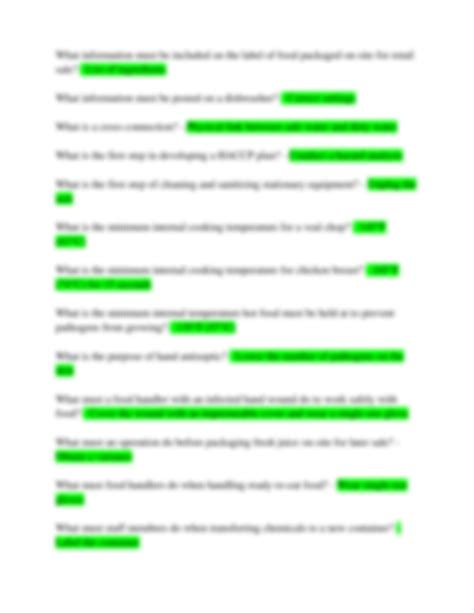 Image result for ServSafe Diagnostic Test Answer Key