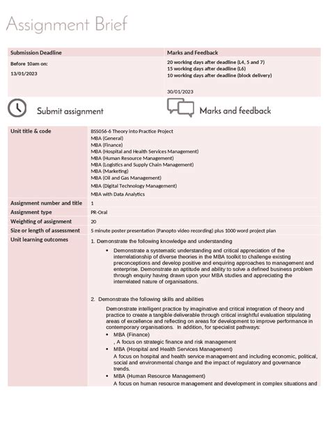 Assignment Brief に対する画像結果