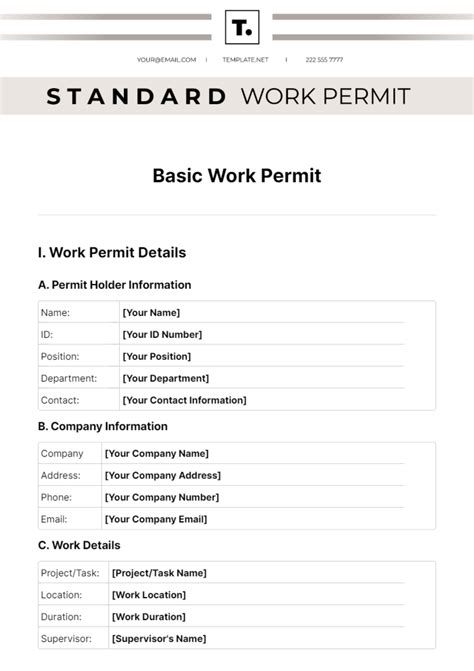 Image result for Simple Work Permit