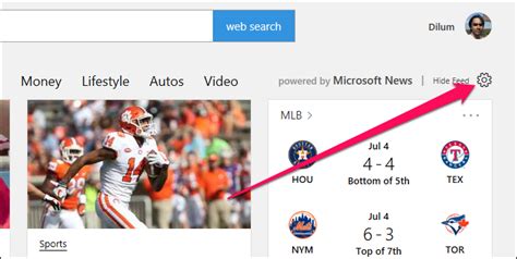 Résultat d’images pour How to Hide News Feed On Microsoft Edge