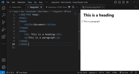 Image result for Vscode HTML Preview