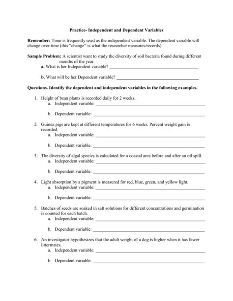 Afbeeldingsresultaten voor Variables Practice Answer Worksheet